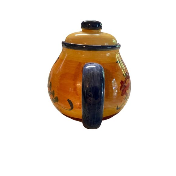 Toscana Casa Elite Hand Painted Teapot Floral Tuscan Style Ceramic Vintage - Picture 3 of 12